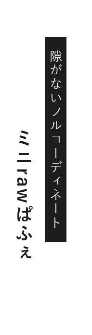 隙がないフルコーディネート